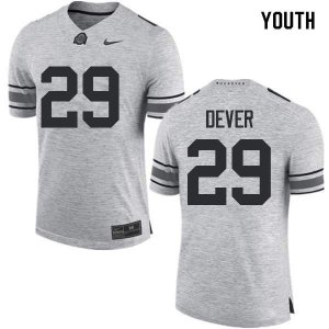 Youth Ohio State Buckeyes #29 Kevin Dever Gray Nike NCAA College Football Jersey Black Friday QOF4144FO